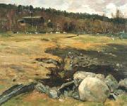 Gustav Wentzel Hostlandskap Spain oil painting artist